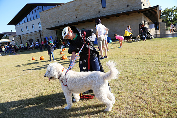 Pet owners dressed up their family dogs for Saturday's Parade of Pooches at the Moody Family YMCA.