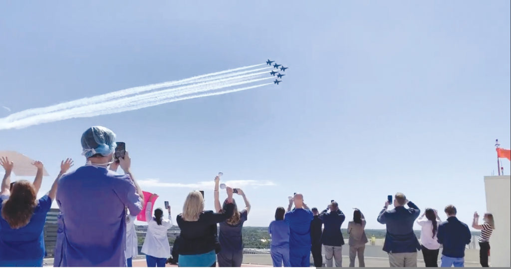 The U.S. Navy’s Blue Angels put on a show May 6 over Dallas skies. (PHOTO: COURTESY MEDICAL CITY)