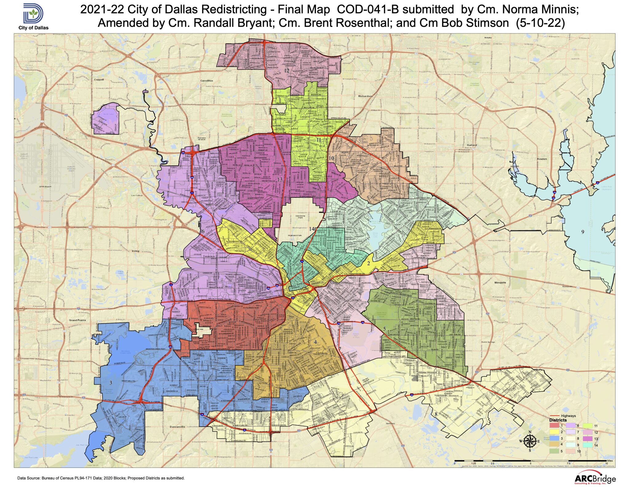 Dallas Redistricting Commission Recommends Council District Map ...