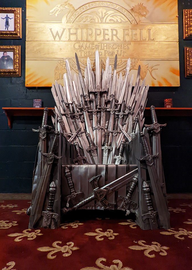 At \'Whipperfell\' in Knox Henderson, Sitting on the Iron Throne a ...