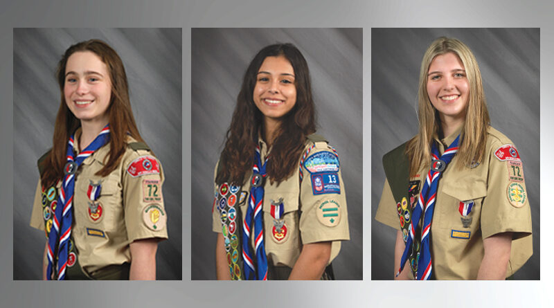 Troop 72G Introduces Three More Female Eagle Scouts