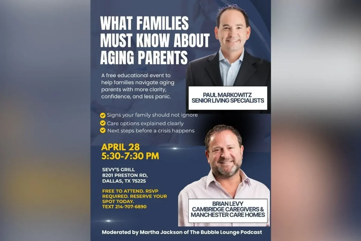 Free Panel on Caring for Aging Parents on April 28