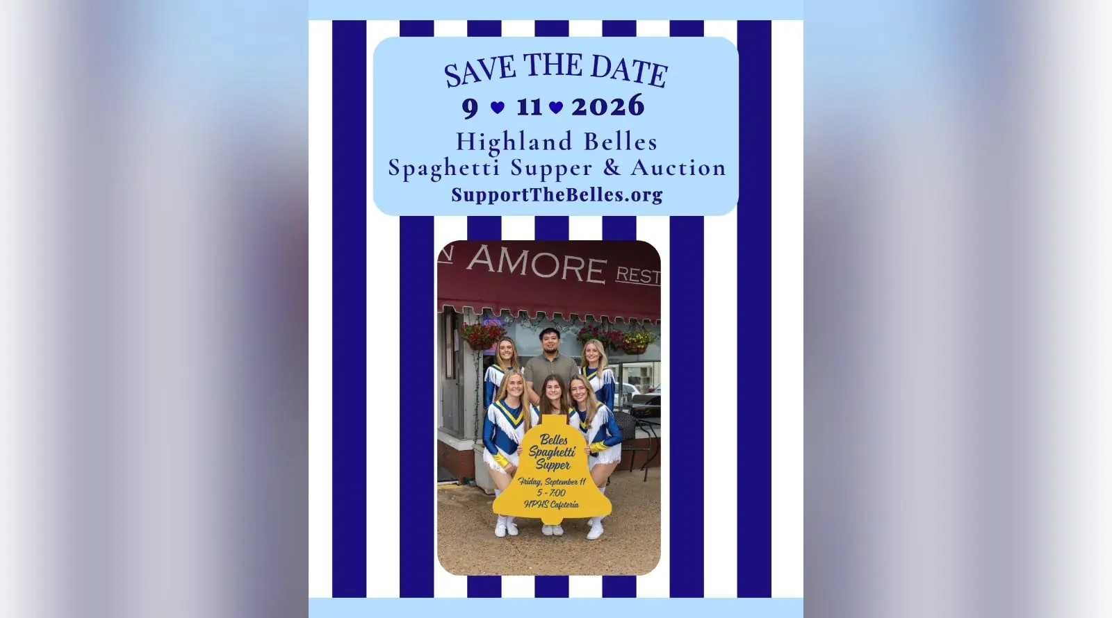 Boost the Belles at Spaghetti Supper