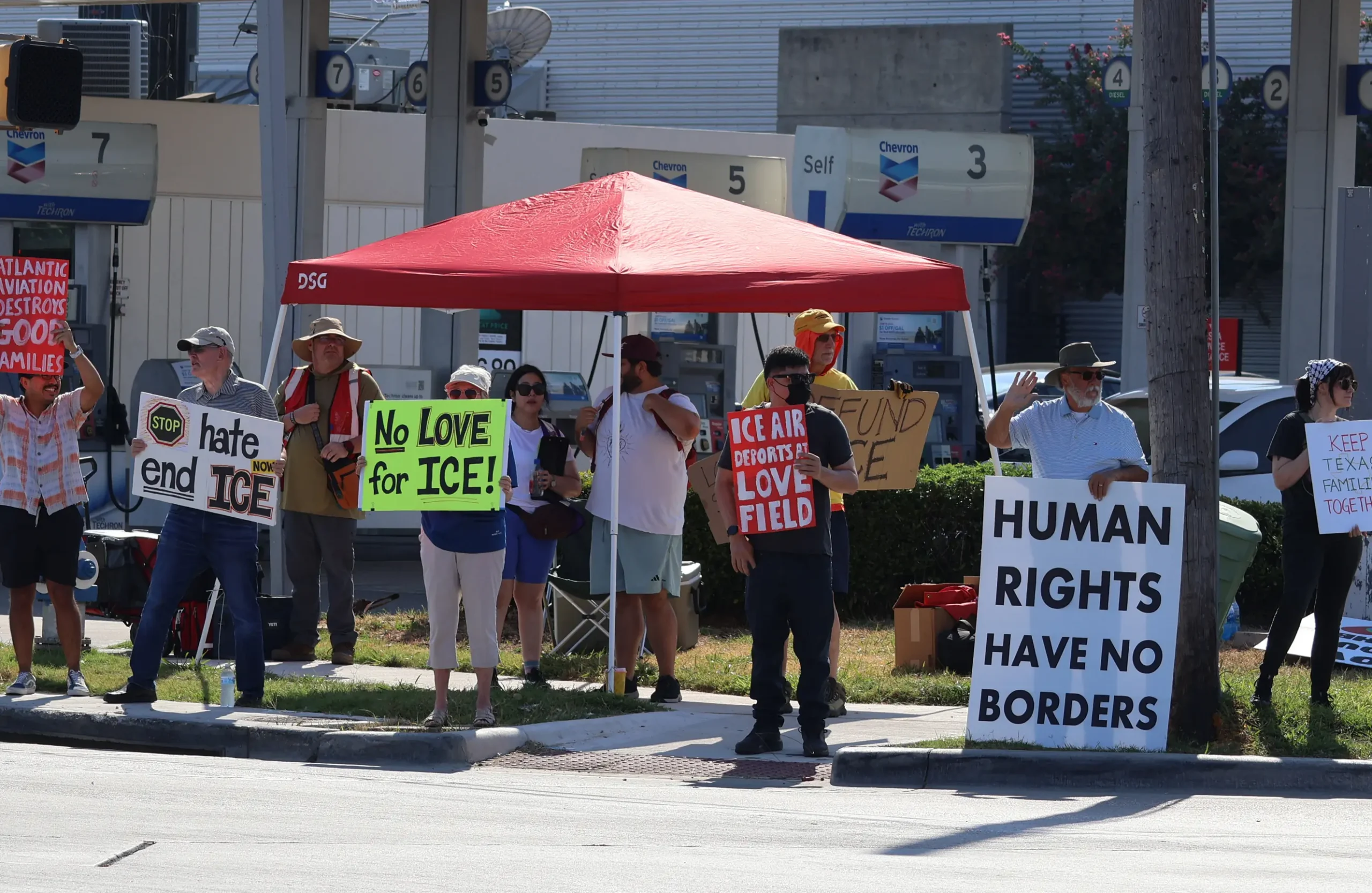 Activists Demand Freeze of ICE Flights at Love Field